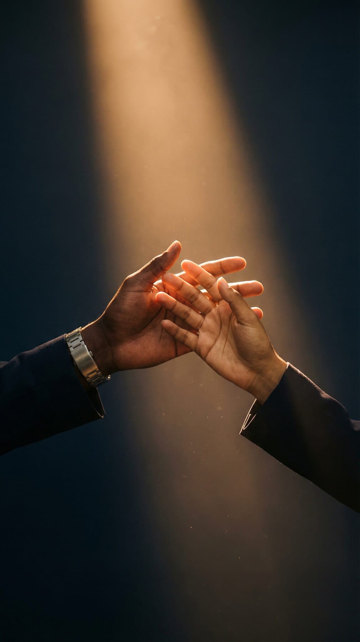 Connection and trust in golden light